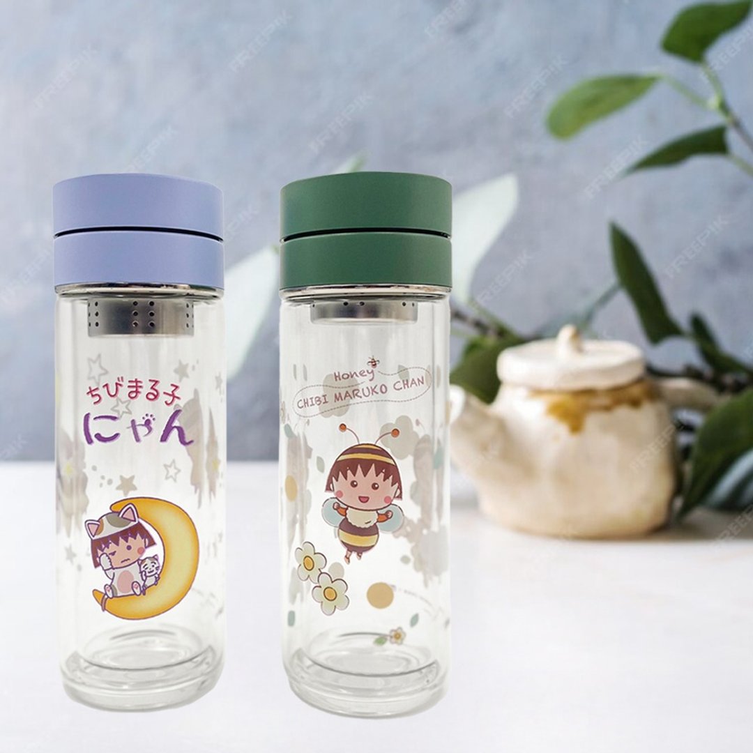 【Pinkoi x 樱桃小丸子】萌趣玻璃泡茶杯 - 玻璃杯 - 玻璃 