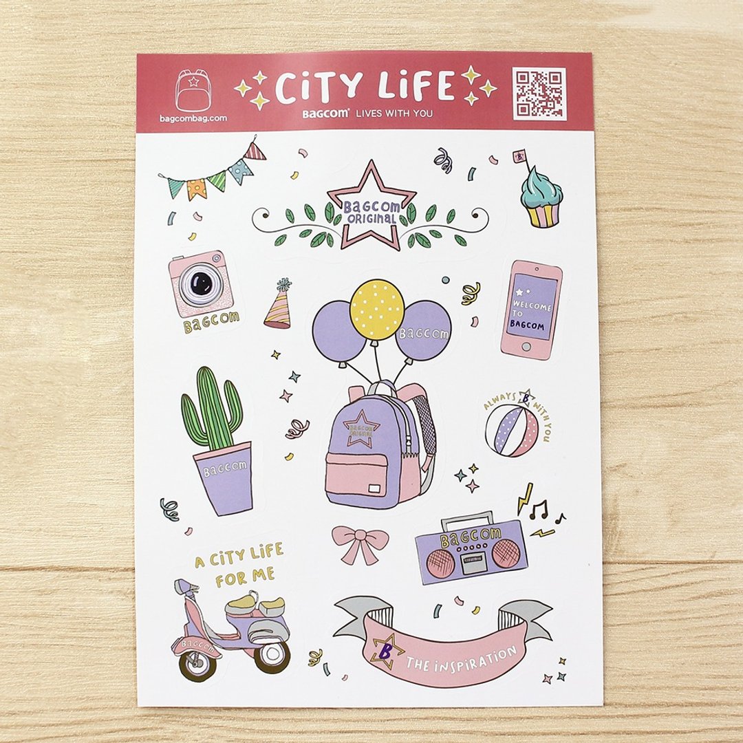 BAGCOM CITY 手绘贴纸组_20010010 - 贴纸 - 塑料 多色
