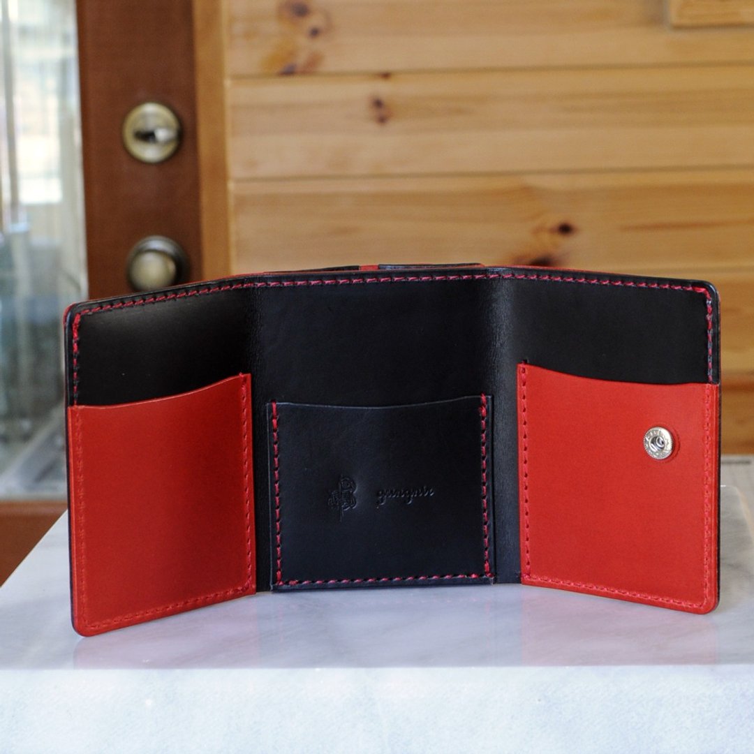 Compact tri-fold wallet No.3 Buttero - 皮夹/钱包 - 真皮 多色