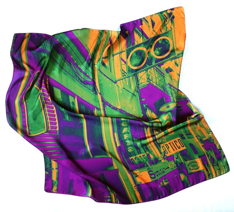 围巾缎子 - 丝巾 - 聚酯纤维 