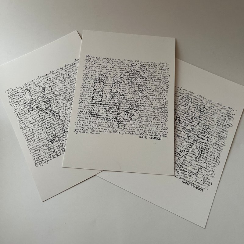 The tale of Peter Rabbit Postcard - three part work - 卡片/明信片 - 纸 白色