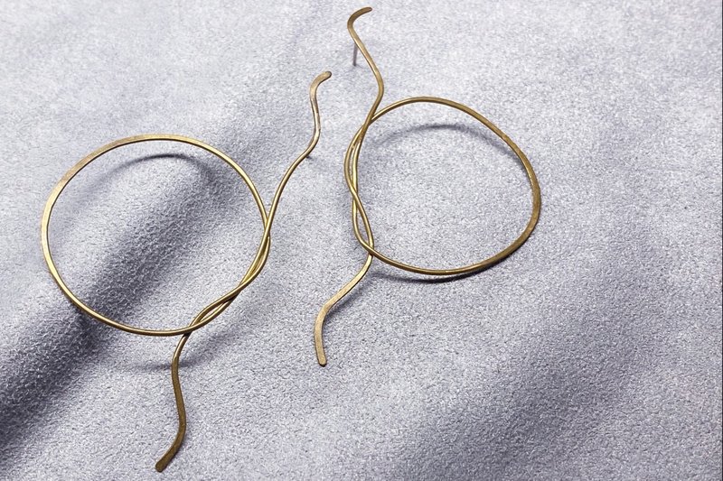 芭蕾 BALLET - 耳环/耳夹 - 铜/黄铜 金色