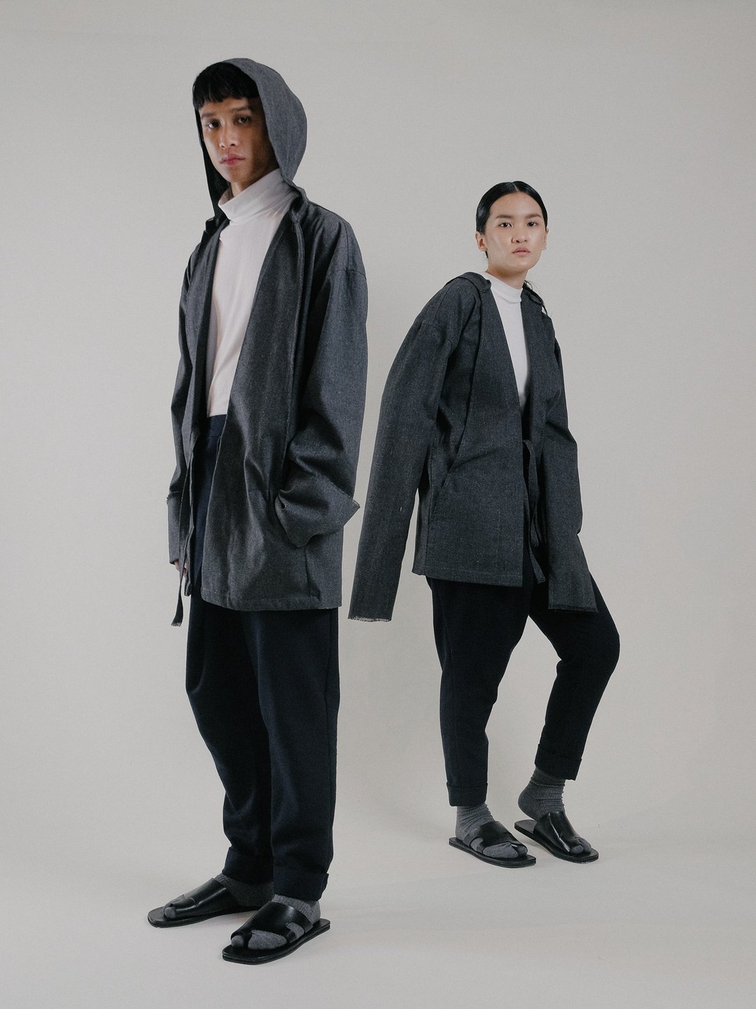 THE PARKA (DARK GREY) - 男装外套 - 棉 灰色
