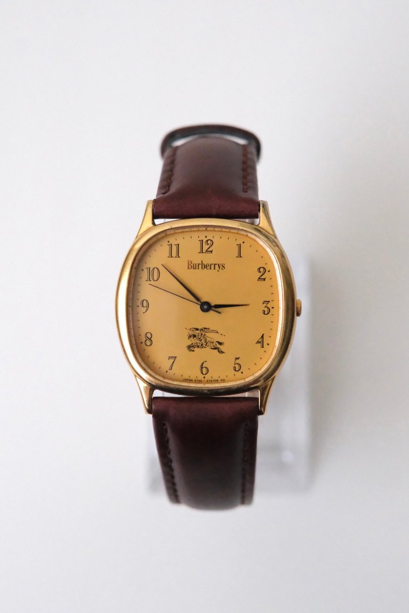 Burberrys 80s-90s中古表/复古时钟/时钟/老表/vintage watch/ - 男表/中性表 - 其他金属 咖啡色