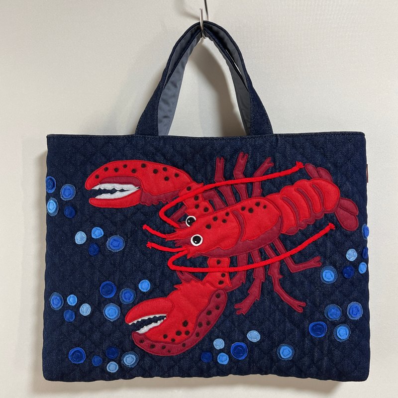 lobster Boy's bag Picture book bag Musical score bag - 其他 - 棉．麻 黑色