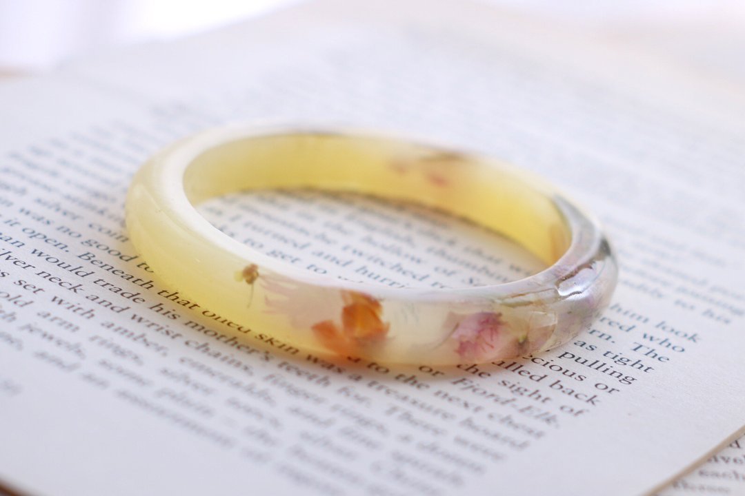 Flower bangle - 手链/手环 - 树脂 