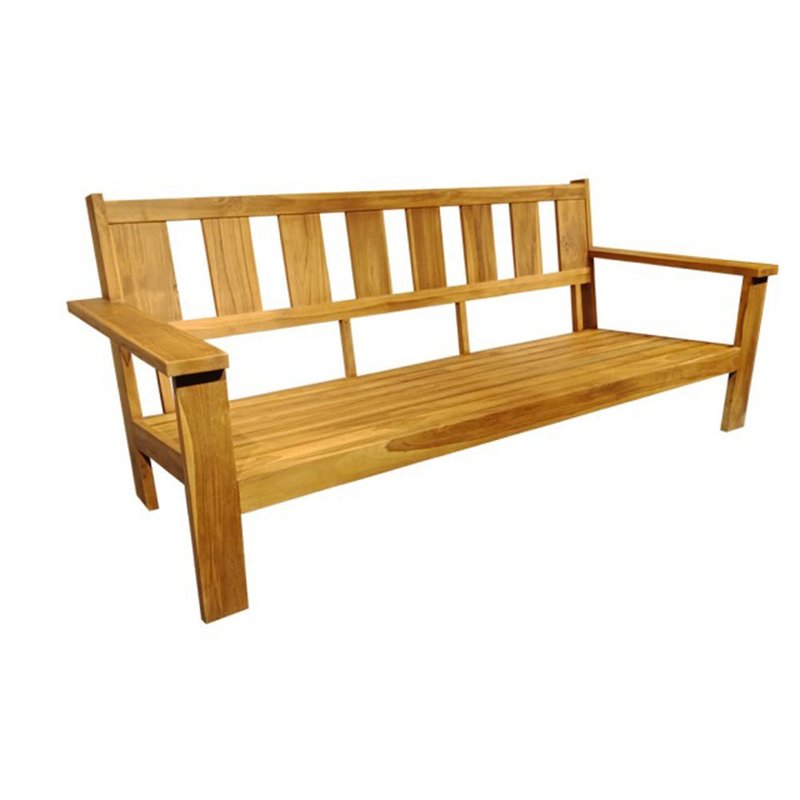 吉迪市JatiLiving |柚木典雅造型沙發/三人椅(不含墊) ETLI006A - 椅子/沙发 - 木头 