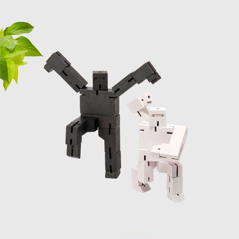 Cubebot 酷比人【黑白忍者组】木制变形积木机器人 益智设计玩具 - 玩偶/公仔 - 木头 