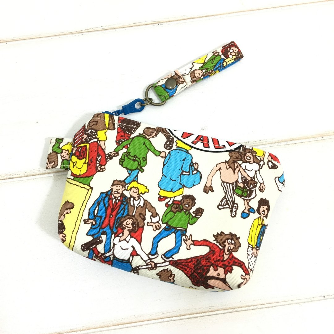 | •R• | 全新 | 日本拉链式零钱包 | Where'sWally? | 蓝 - 零钱包 - 棉 