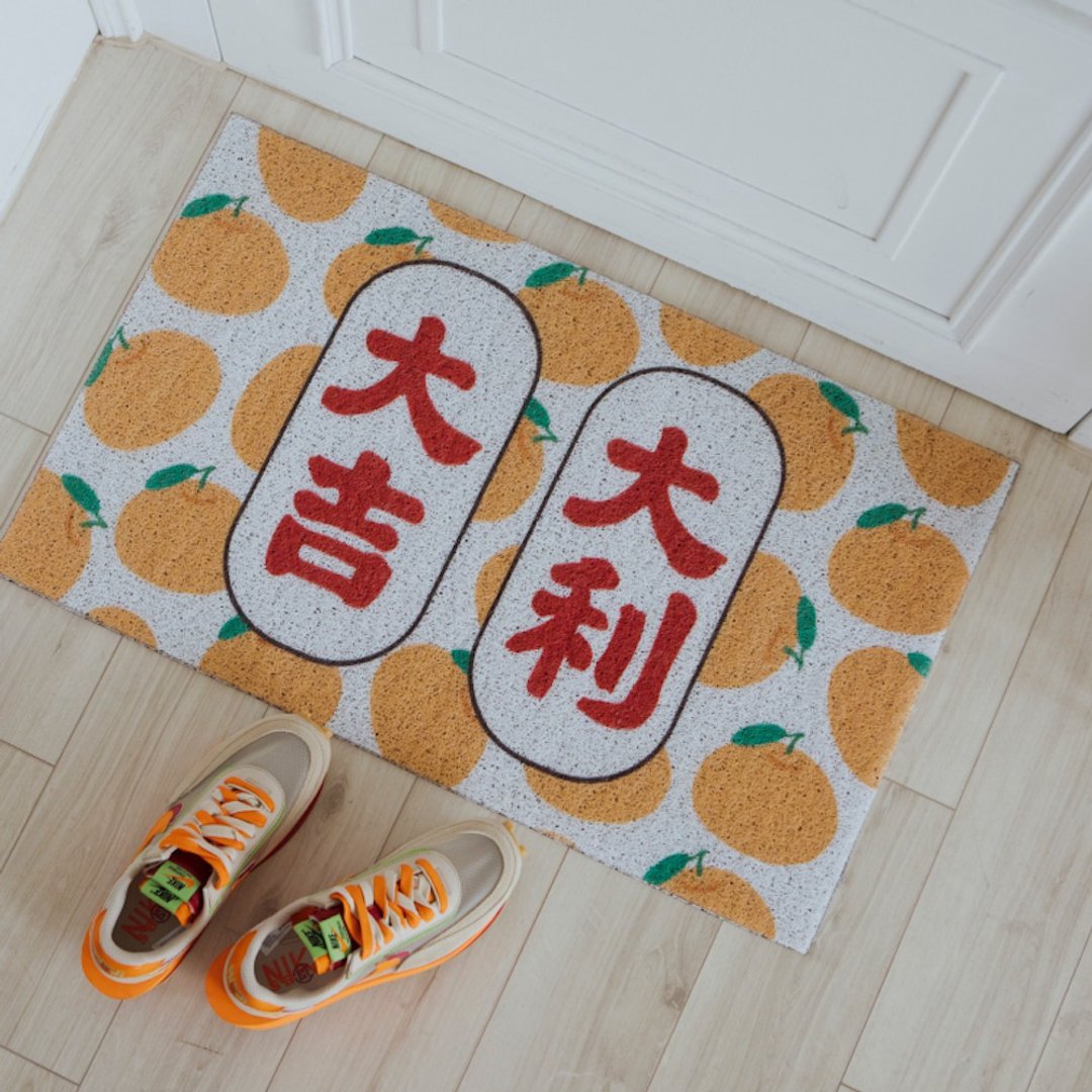 天天好吉利刮泥地垫-白底 - 地垫/地毯 - 聚酯纤维 多色