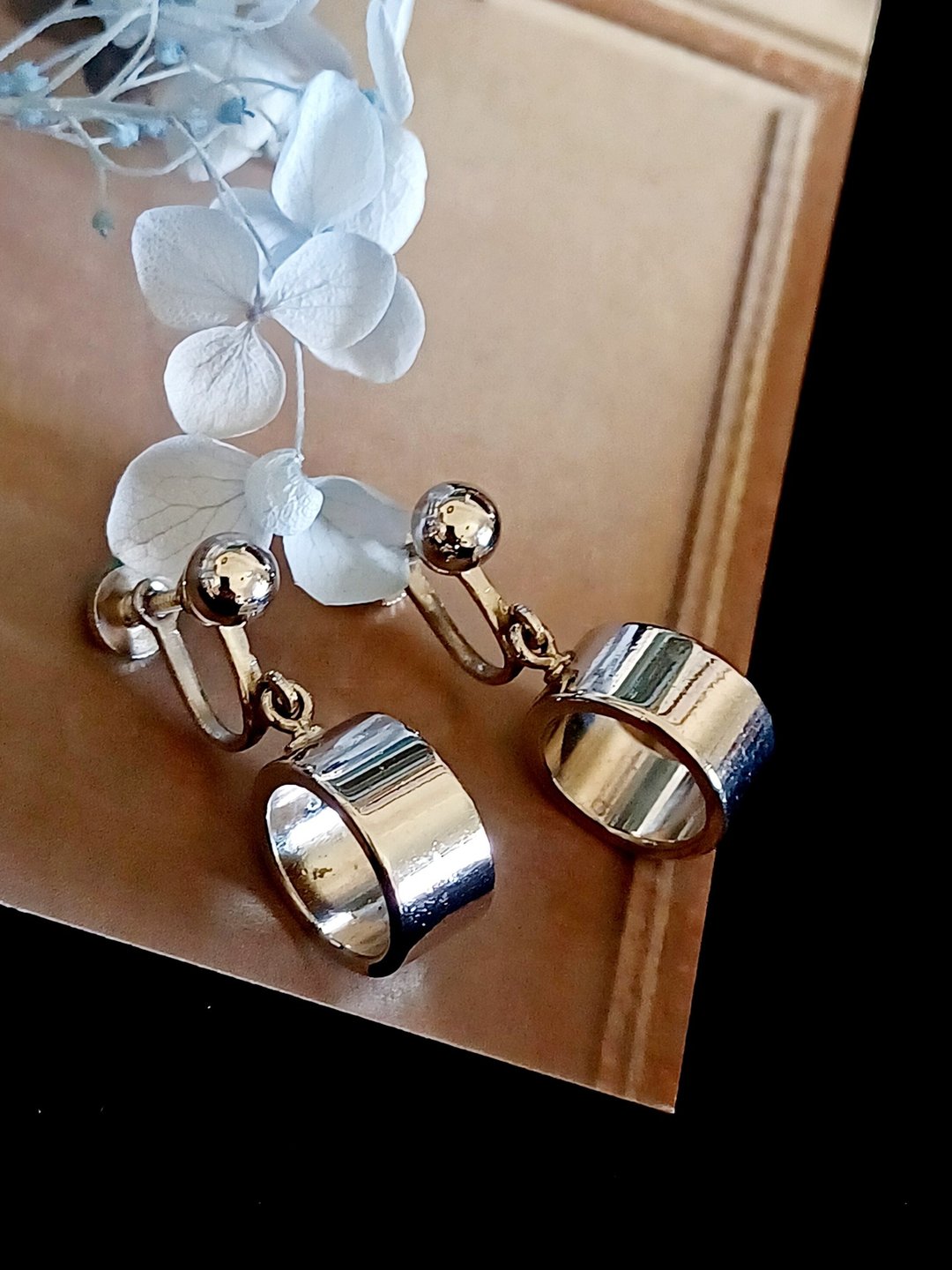 vintage jewelry  Marino 经典垂坠环圈造型 夹式耳环 - 耳环/耳夹 - 其他金属 