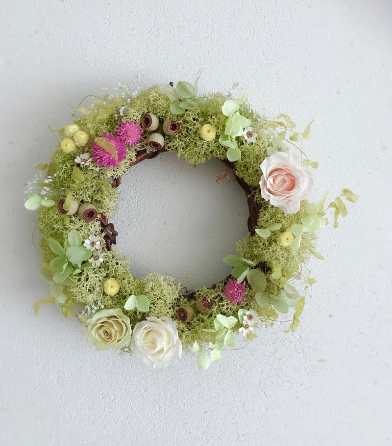 不凋花花环/春色粉绿 - 摆饰 - 植物．花 绿色