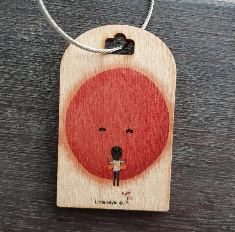 行李吊牌-一个拥抱(男生版) - 行李吊牌 - 木头 咖啡色