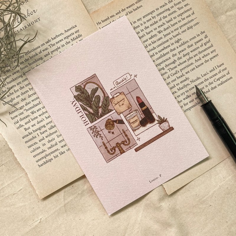 Luluise【Holiday放假日】明信片 - 卡片/明信片 - 纸 多色