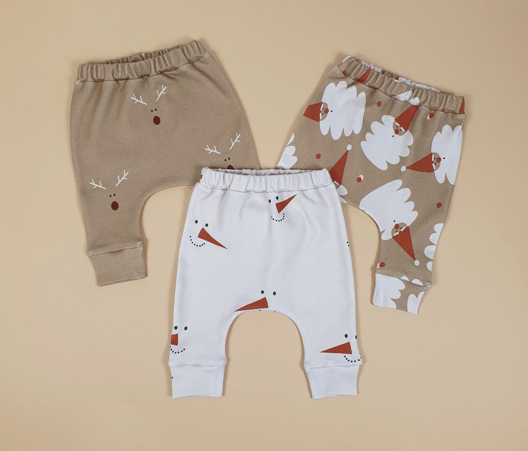 Christmas baby pants, baby girl pantst, baby boy pants,Christmas baby outfits - 童装裤 - 棉 多色