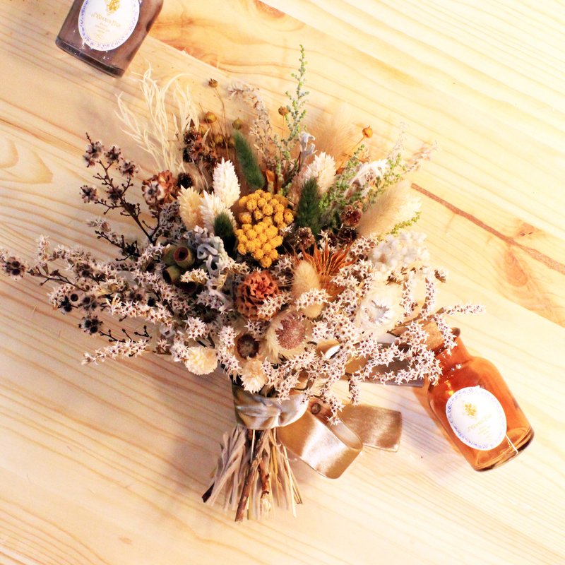 不凋/干燥果实自然系花束│母亲节│不凋花│干燥花│礼物│果实│捧花│森林│婚纱 - 植栽/盆栽 - 植物．花 咖啡色