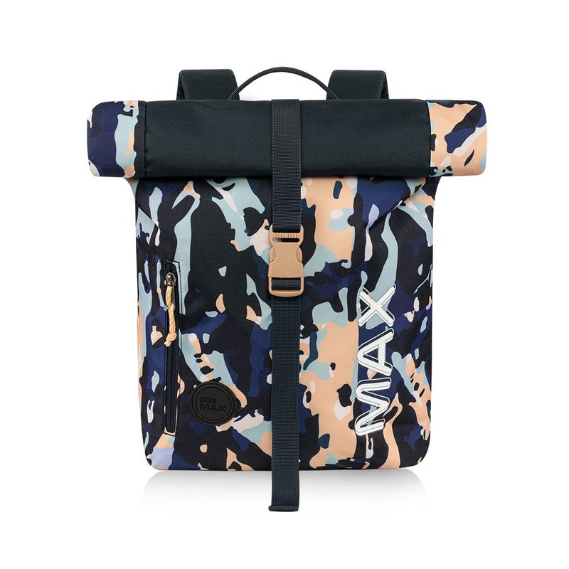 MAX 卷式后背包-战地迷彩 儿童背包 防泼水 - 后背包/双肩包 - 其他人造纤维 黑色