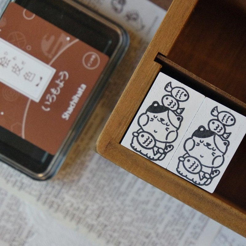 贺年印章 / 年年有鱼的喵咪 - 印章/印台 - 塑料 红色