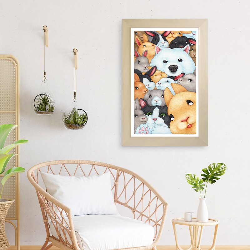 【毛绒绒大合照】猫疯子/含框/博物馆级艺术微喷/复制画 - 海报/装饰画/版画 - 纸 多色