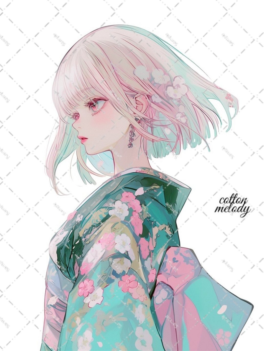 原创贴纸 no.8072 人物贴纸 原创贴纸 女孩贴纸 原创人物贴纸 - 贴纸 - 纸 