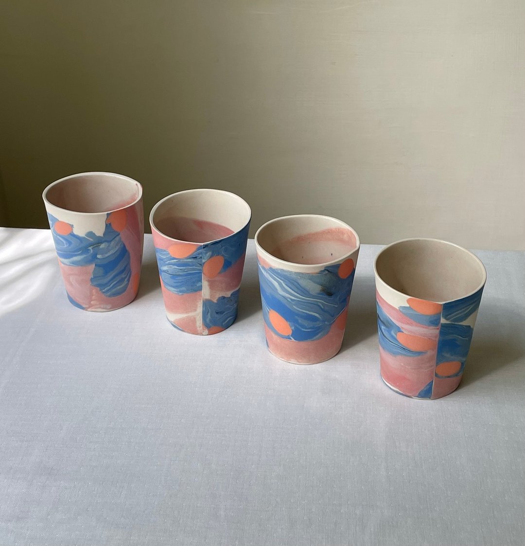 粉红浪潮水杯 - 其他杯子 - 瓷 