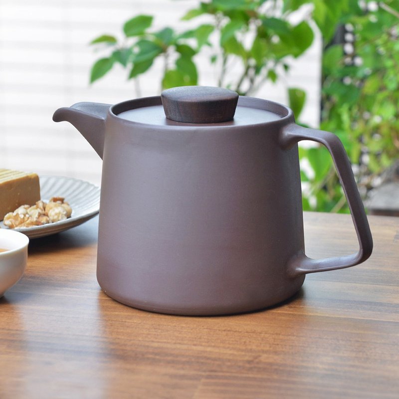 日本FORMLADY 小泉诚 日制万古烧紫砂煎茶/咖啡壶-1.1L - 茶具/茶杯 - 其他材质 咖啡色