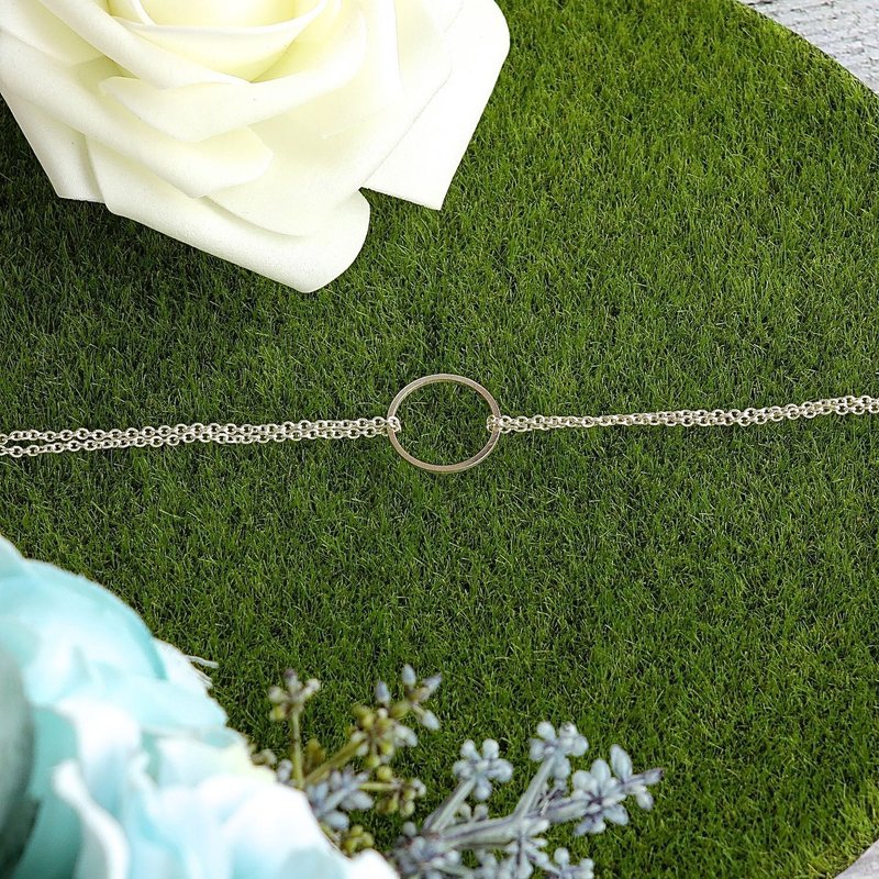 简 925纯银环手链 礼物订制 - 手链/手环 - 纯银 银色