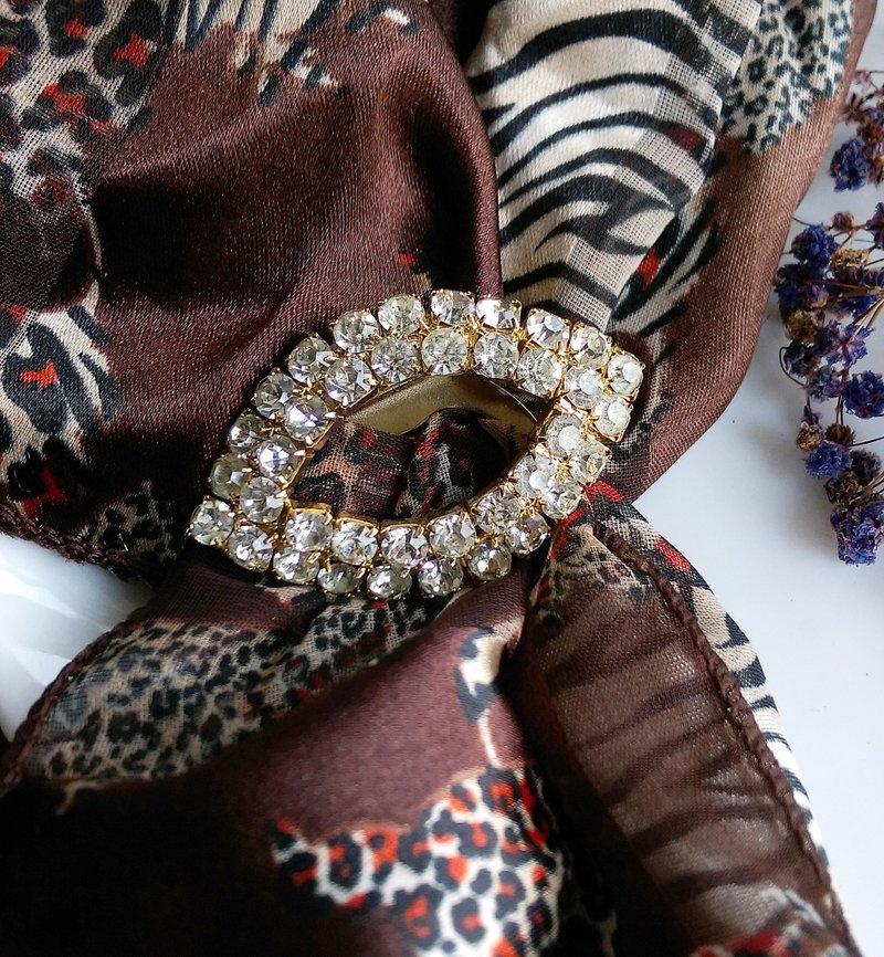 【西洋古董饰品】气质 白钻 马眼单圈 围巾夹 丝巾扣 丝巾夹 - 其他 - 其他金属 金色