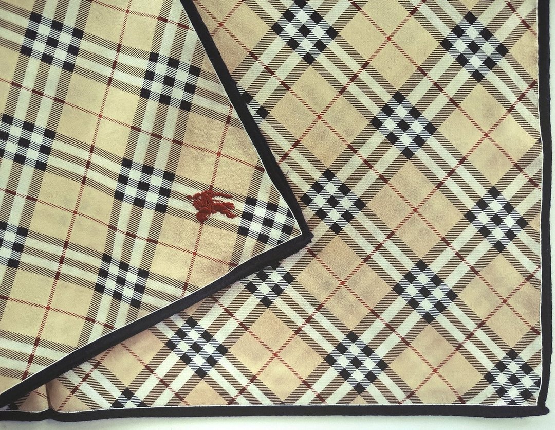 Burberry 复古手帕 棕色格纹 19.5 x 19.5 英寸 - 手帕/方巾 - 棉 卡其色