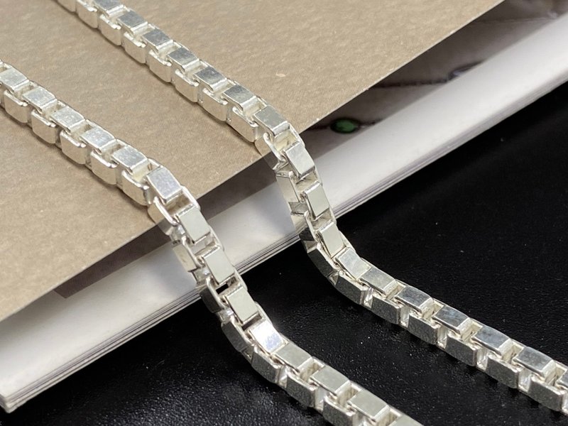 【半亩光】方块链-粗款(单链) - 项链 - 银 银色