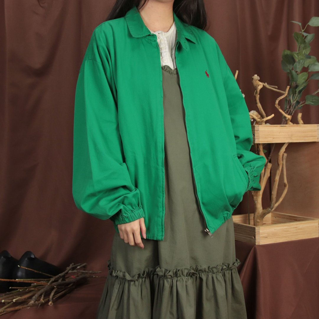 Polo Ralph Lauren夹克007, 绿色 工作外套【Tsubasa.Y 古着屋】 - 女装休闲/机能外套 - 棉 绿色