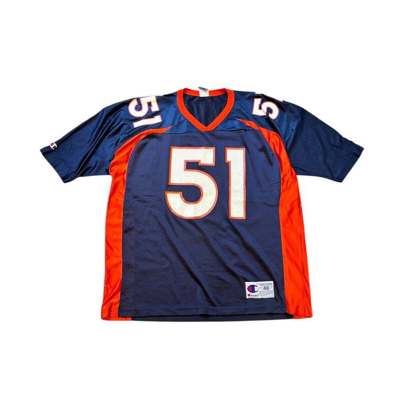 90s champion NFL 丹佛野马 橄榄球衣 - 男装上衣/T 恤 - 聚酯纤维 多色