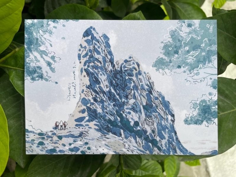鸭宝 Where's Hazel_台湾山岳系列插画明信片 - 卡片/明信片 - 纸 绿色