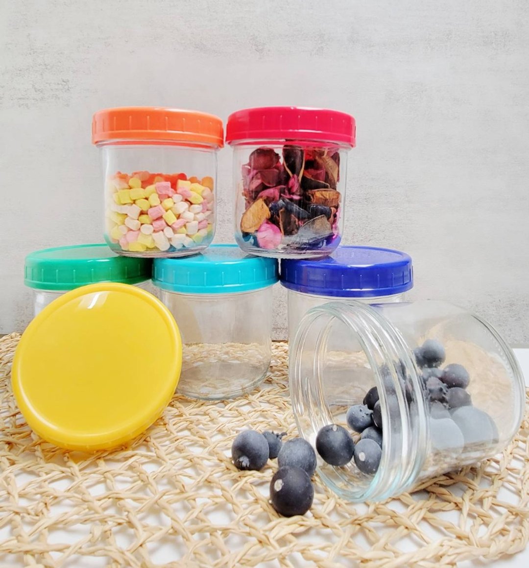 WildJar 宽口彩虹梅森保鲜罐组(六入)/多款造型 彩虹配色 - 其他 - 玻璃 多色