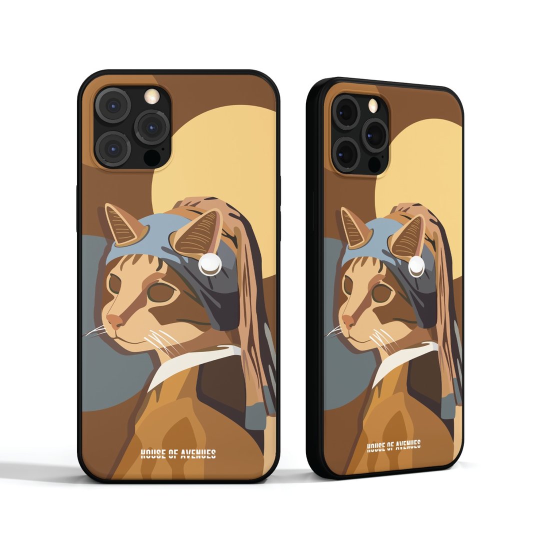 | HOA原创设计手机壳 | Cat with a Pearl Earring | 姜黄 | - 手机壳/手机套 - 塑料 多色