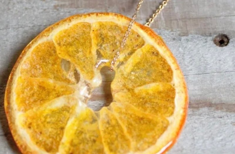 封存真实柳橙的项链 - 项链 - 其他材质 橘色