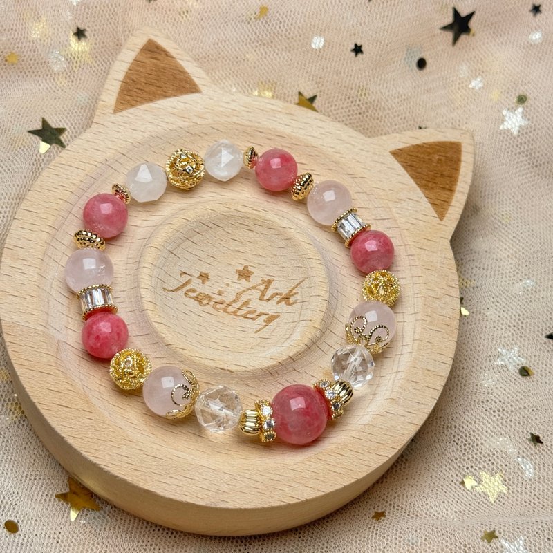 牡丹-Peony - 蔷薇辉 白水晶 粉晶 白幽灵 - 手链/手环 - 水晶 多色