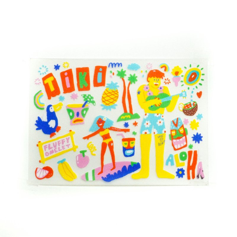 TIKI 贴纸本 A6 - 贴纸 - 纸 白色