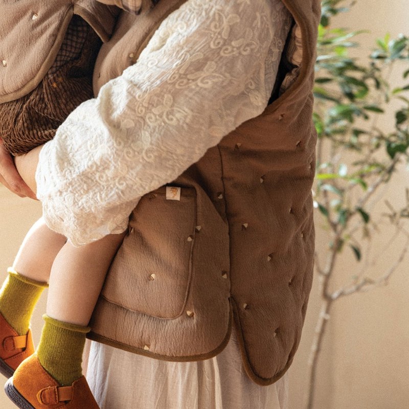 母婴情侣套组_橡实/韩式宝宝风/亲子装 - 亲子装 - 棉．麻 咖啡色