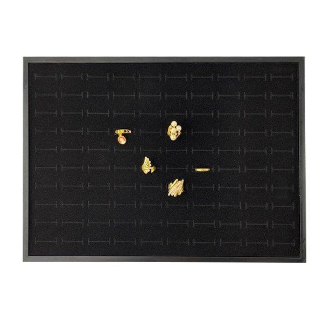 Tray Accessory case Holds 100 rings - 收纳用品 - 棉 黑色