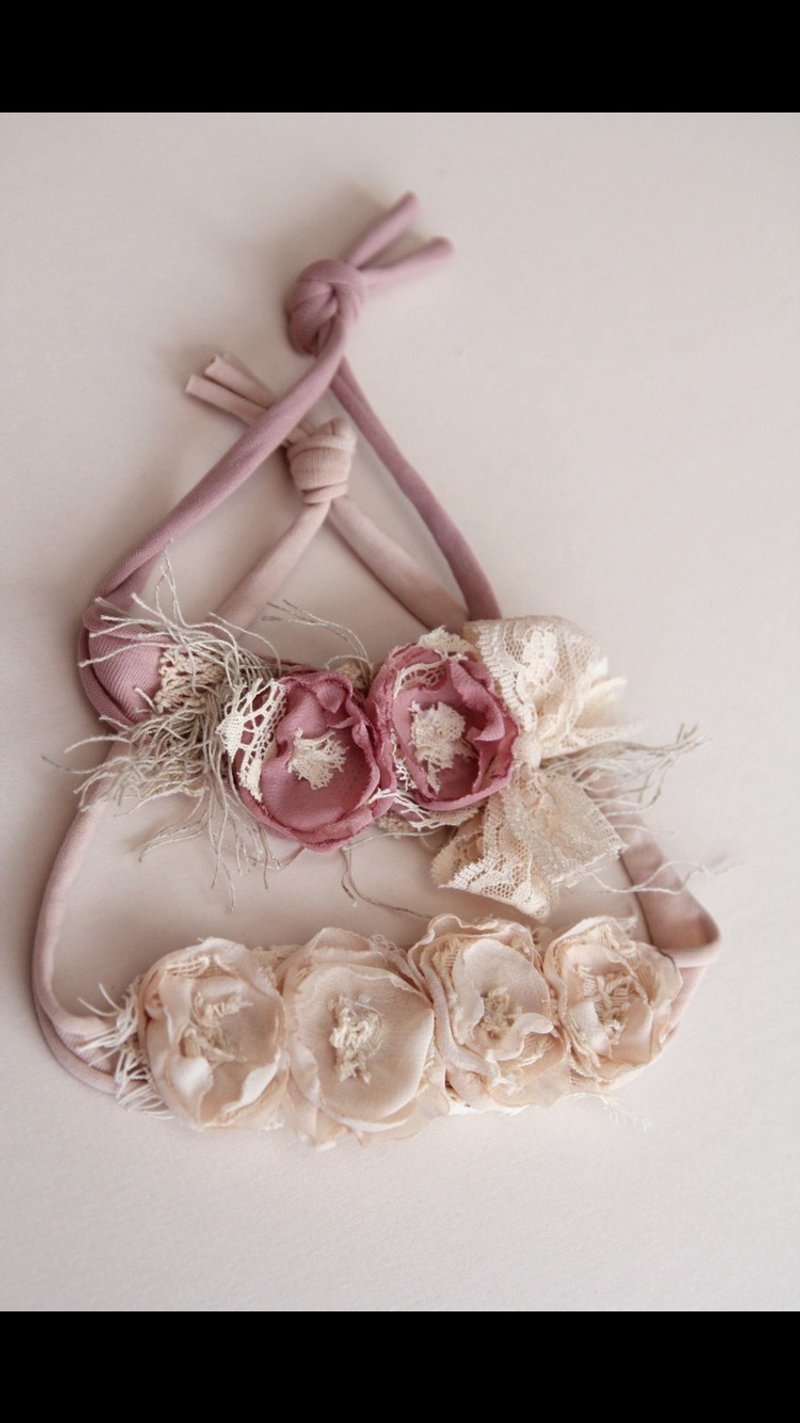 Reserved listing for Kitty Wang - 围嘴/口水巾 - 棉．麻 粉红色