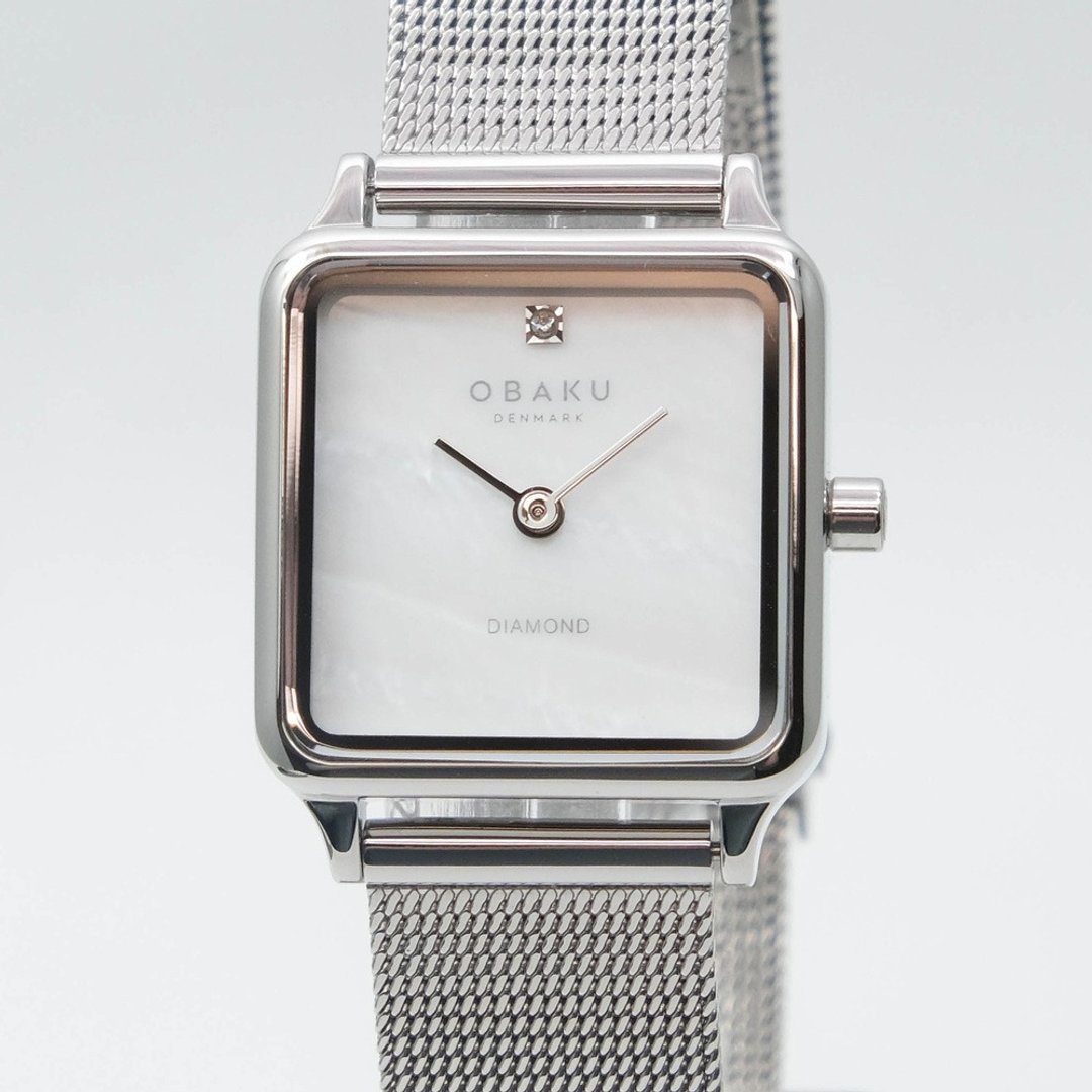 Obaku  经典方框设计都会时尚腕表-星光银 (V301LXCWMC) - 女表 - 不锈钢 多色
