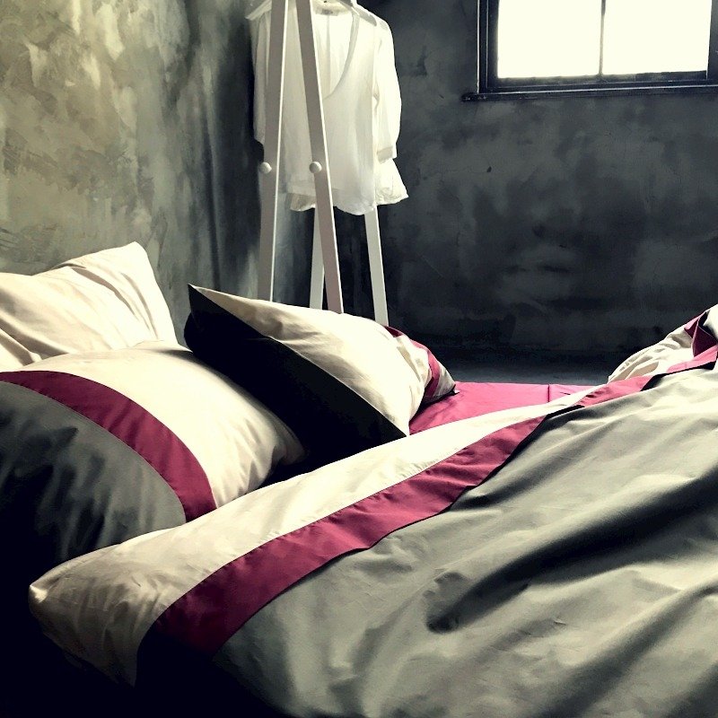 标准_我与你与他之间100%有机棉双人标准被套_三色 - 寝具 - 棉．麻 多色