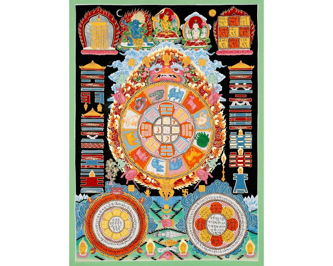 佛教湿婆科罗罗唐卡画作   适合家居装饰 - 墙贴/壁贴 - 其他材质 多色