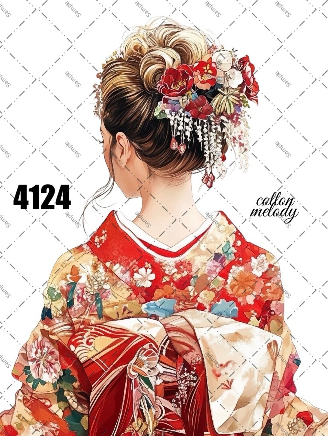 original sticker no.4124 人物贴纸 原创贴纸 原创人物贴纸 装饰贴纸 cotton melody - 贴纸 - 纸 
