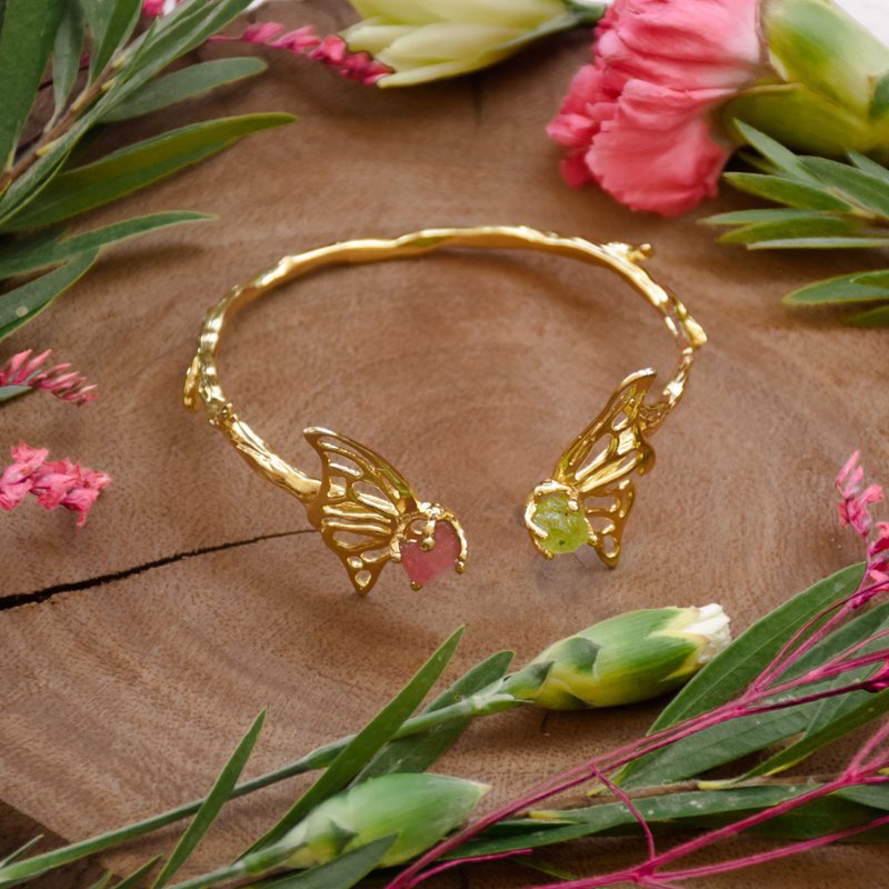 Butterfly Bangle - 手链/手环 - 铜/黄铜 金色