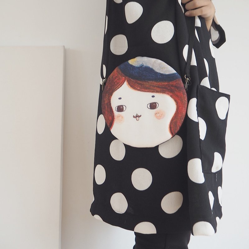 大脸小公主斜挎帆布包限量出门杂物包 - 侧背包/斜挎包 - 其他材质 