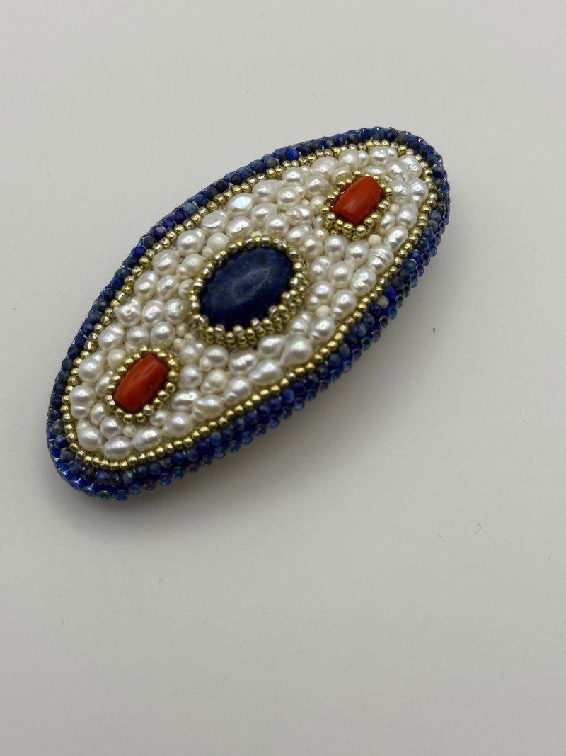 民族风格、淡水珍珠手工发夹 - 发饰 - 珍珠 