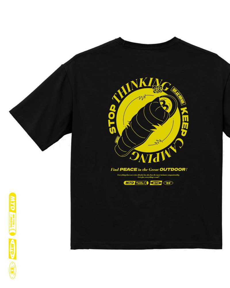 Camping Series | 定制生刷T-shirt | 禁止烦恼款 - 女装 T 恤 - 棉．麻 