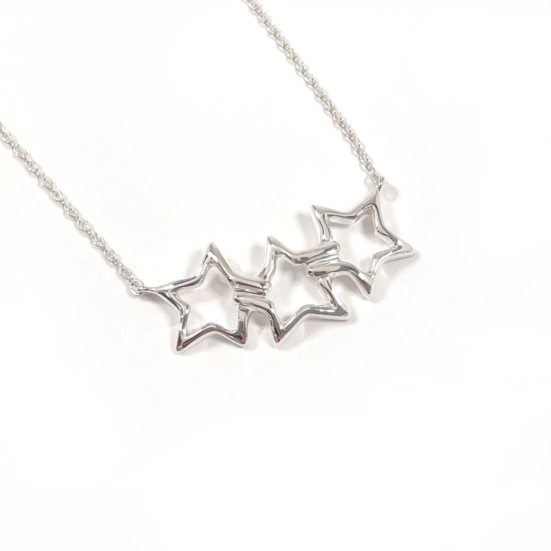 【日本直送．二手美品】蒂芙尼 TIFFANY&Co. 项链 Triple Star 星星 925纯银 饰品 珠宝 - 项链 - 纯银 银色
